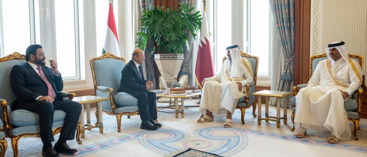 رؤساء مجلس القيادة الرئاسي اليمني يناقشون تعزيز العلاقات وأرشيف اليمن في الدوحة
